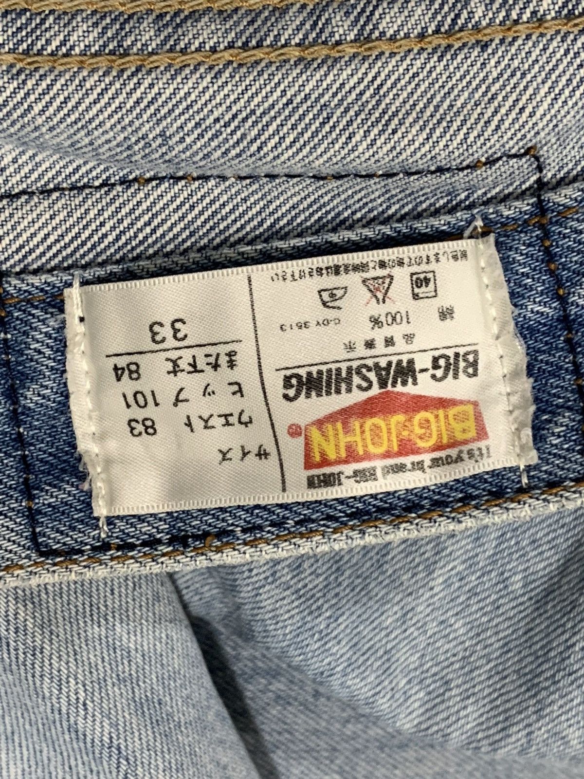 Big John denim panta big jeans BIG WASHING blue wash Size US 33 - 10 Thumbnail