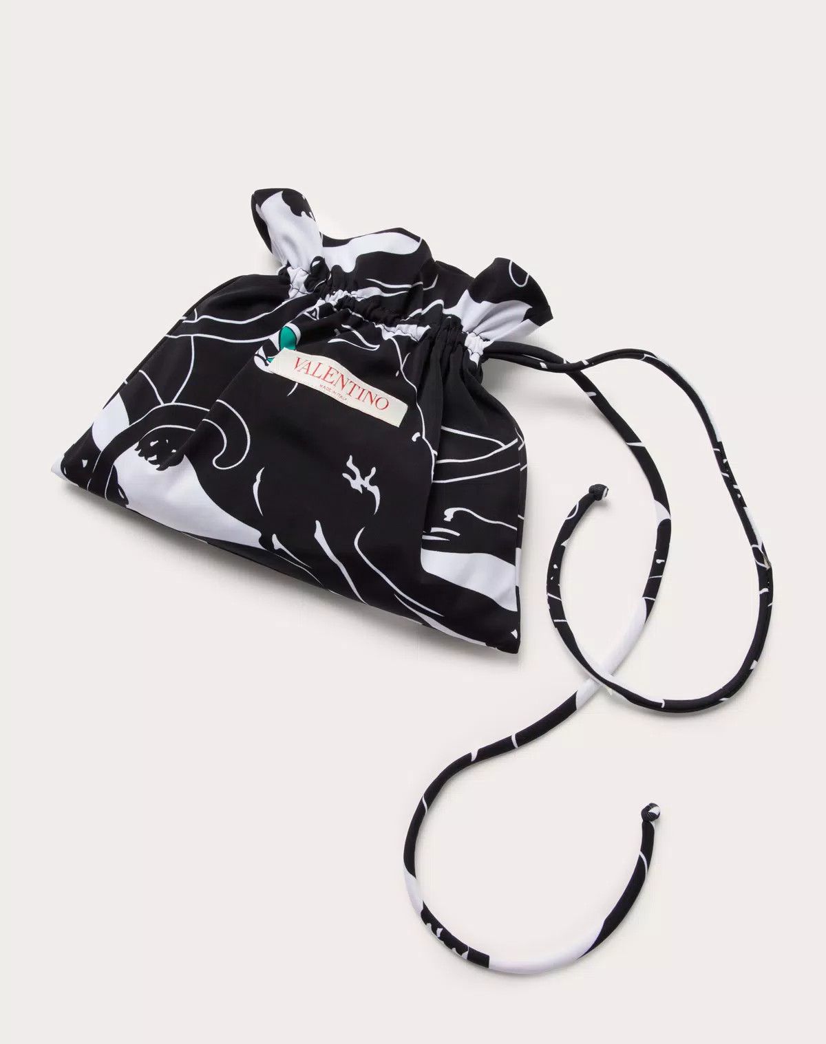 Valentino o1s1wg110625 Panther Lycra Swimsuit in Black Size XL / US 12-14 / IT 48-50 - 7 Thumbnail
