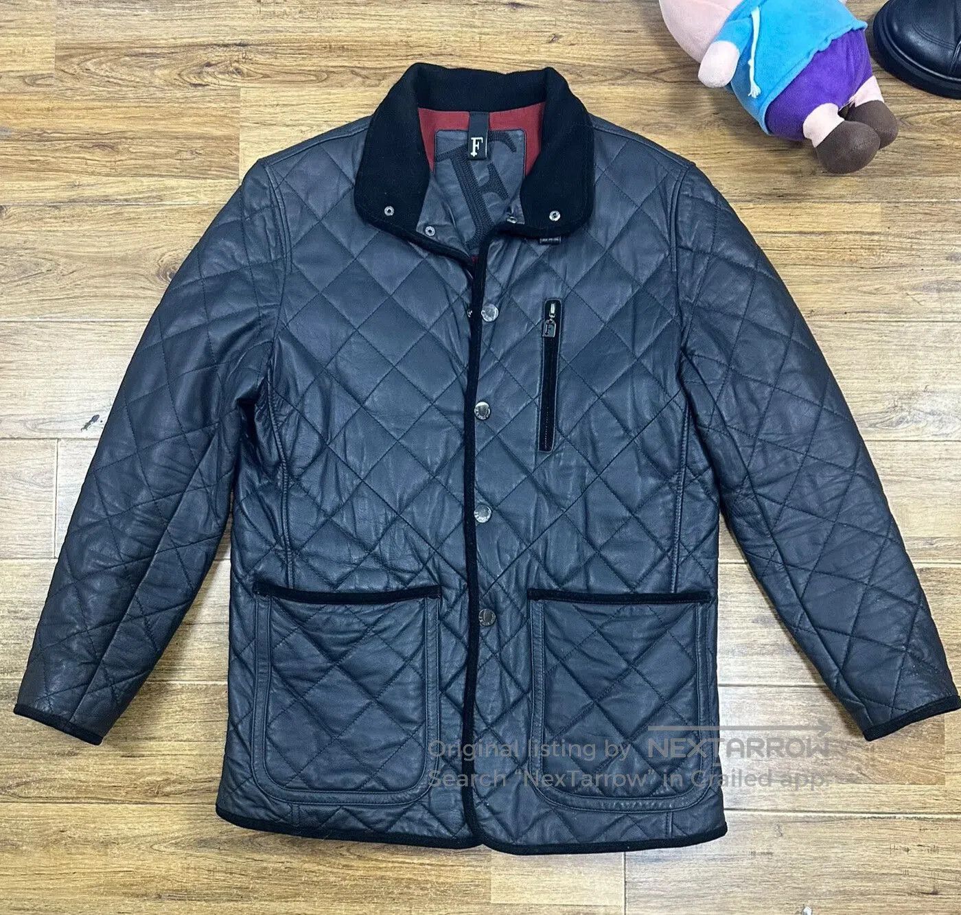 Ferre Luxury Men's Leather Jacket. Size US L / EU 52-54 / 3 - 1 Thumbnail
