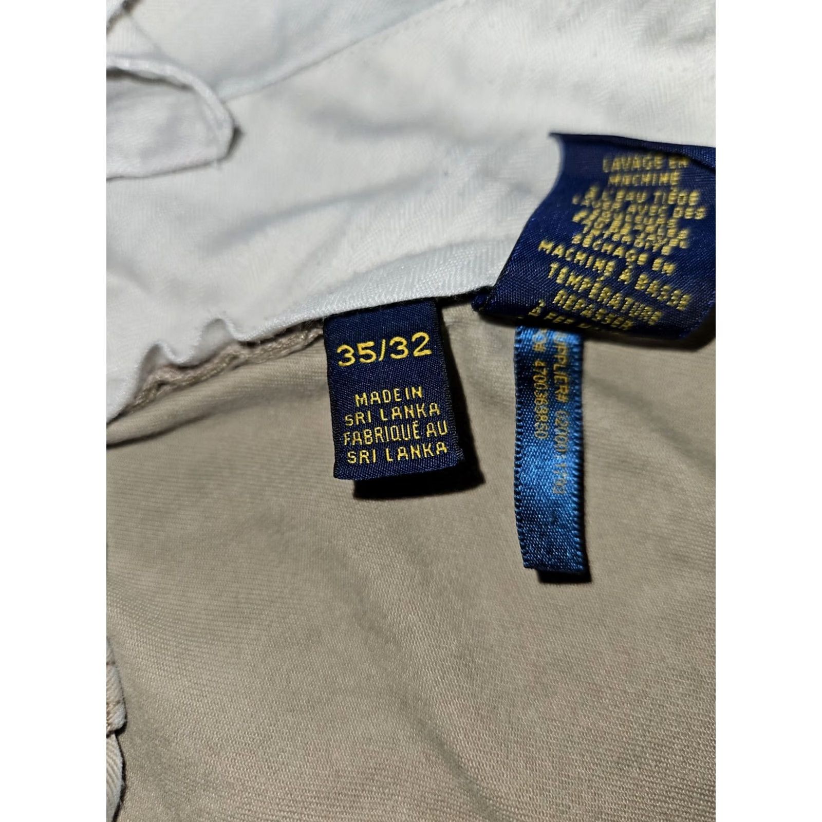 Polo Ralph Lauren Polo Ralph Lauren Chino Pants Men 35x30.5 Khaki Classic Fit Beige Cotton Flat Front Straight 30.5 Inseam Preppy City School Mens Size US S / EU 44-46 / 1 - 3 Thumbnail
