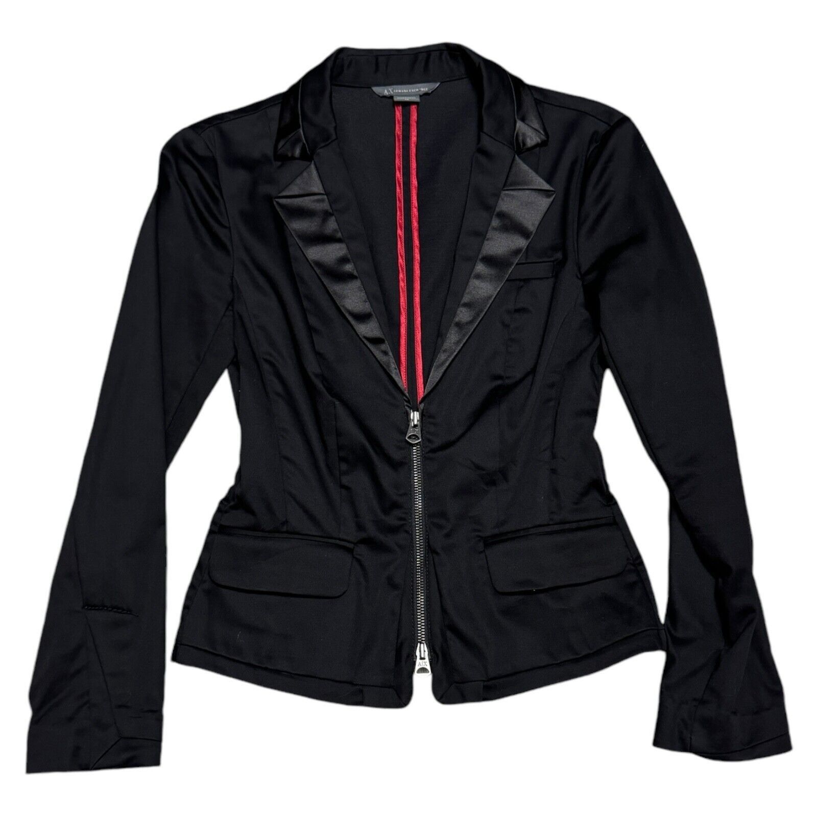 Armani Exchange ARMANI Exchange Luxury Designer Black Blazer Business Jacket Size XS / US 0-2 / IT 36-38 - 1 Thumbnail