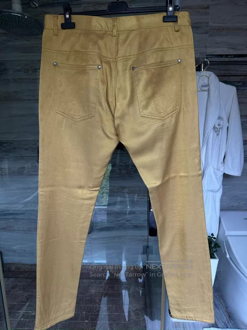 Ann Demeulemeester Ann Demeulemeester size M Gold thread blended fabric pants Size 22" - 3 Thumbnail