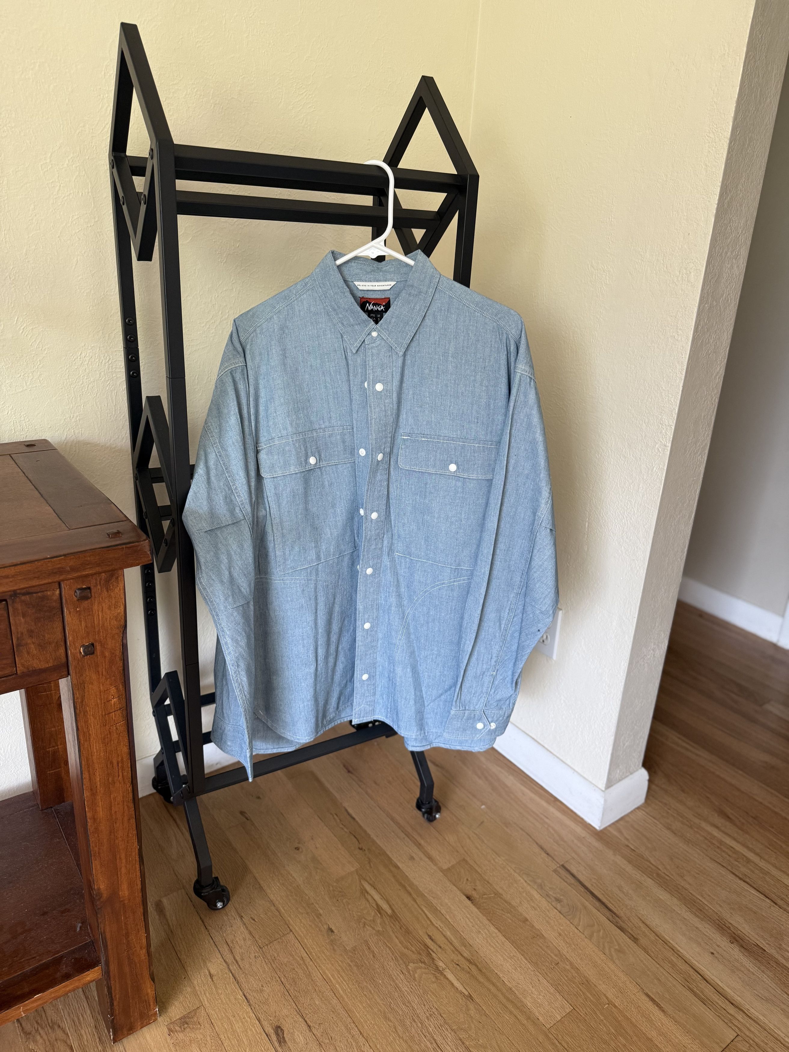 NANGA NANGA Chambray Work Shirt — Japan Outdoor Wear Size US M / EU 48-50 / 2 - 1 Thumbnail