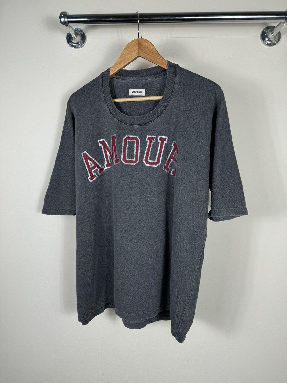 Zadig & Voltaire Zadig & Voltaire Amour Printed Logo Oversized T Shirt Size S / US 4 / IT 40 - 1 Thumbnail