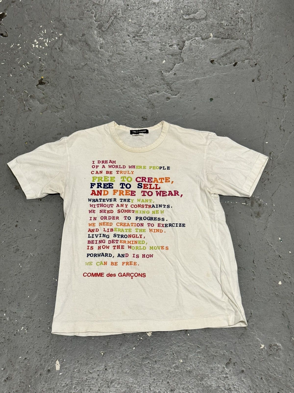 Comme des Garcons Poem tee Size US S / EU 44-46 / 1 - 1 Thumbnail
