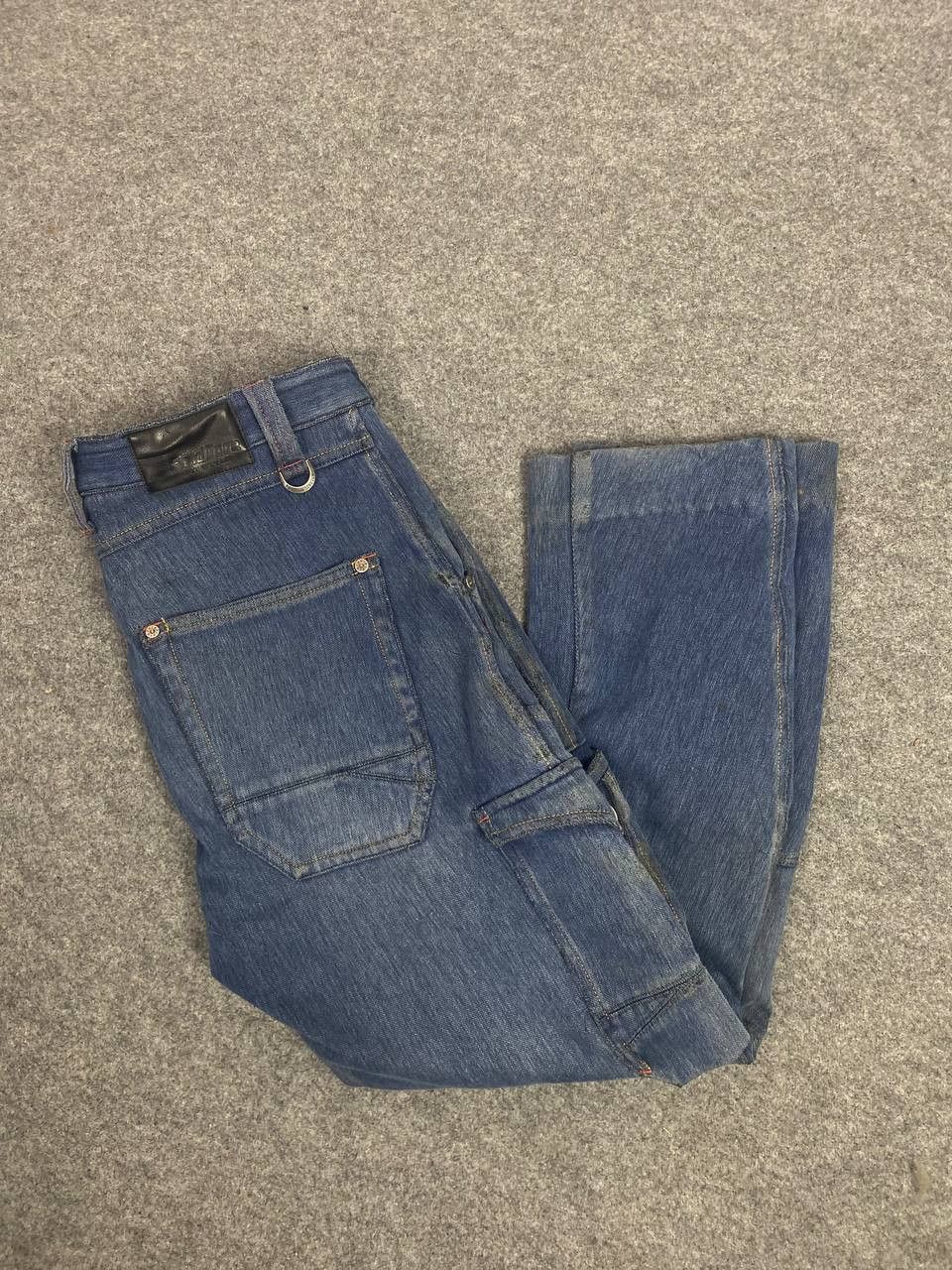 Japanese Brand fieldcore japanese brands cargo distressed denim Size US 35 - 2 Thumbnail