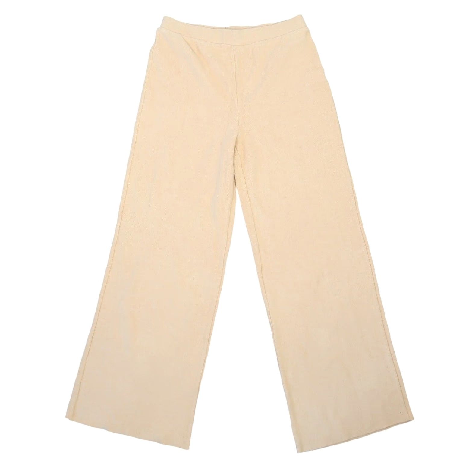 Zara ZARA Peach Tan Sweater Knit High Rise Wide Leg Lounge Pants M Women Casual Knit Cotton Polyester Wide-Leg Rise 12" Inseam 28" Size M / US 6-8 / IT 42-44 - 2 Thumbnail
