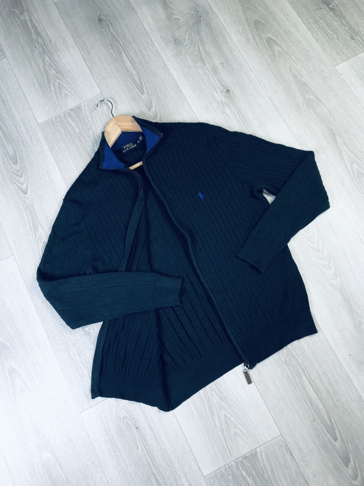 Polo Ralph Lauren Polo Ralph Lauren zip sweater rare dark grey Size US XL / EU 56 / 4 - 7 Thumbnail