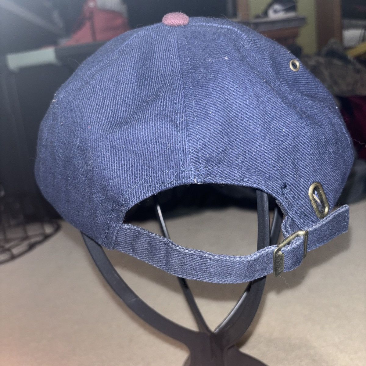 Reebok × Vintage Vintage Reebok Hat 1990s Embroidered Plain Logo Maroon Navy Size ONE SIZE - 4 Thumbnail