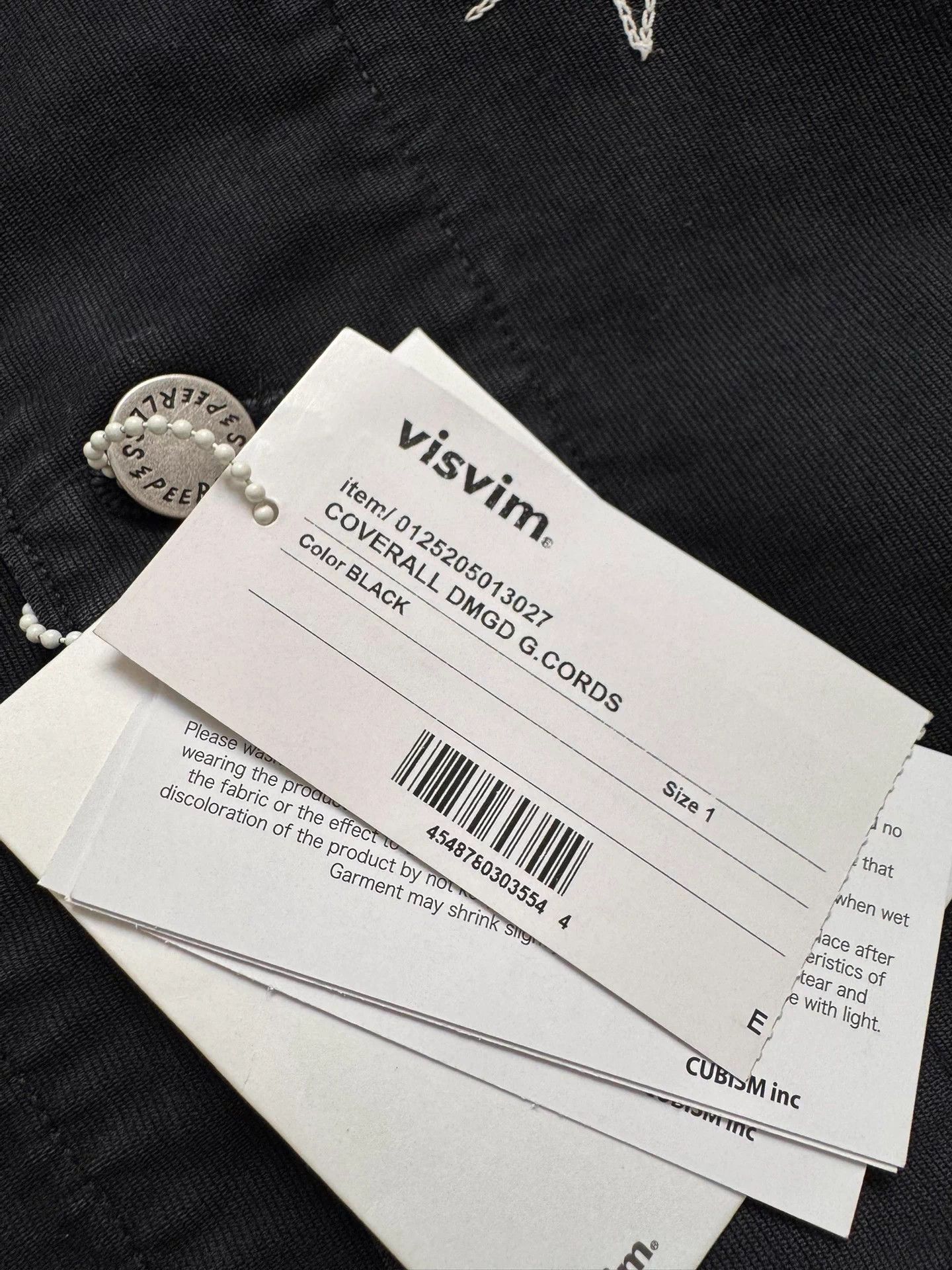 Visvim VISVIM 25AW COVERALL DMGD G.CORDS Black Fil Limited Edition Size US S / EU 44-46 / 1 - 6 Thumbnail