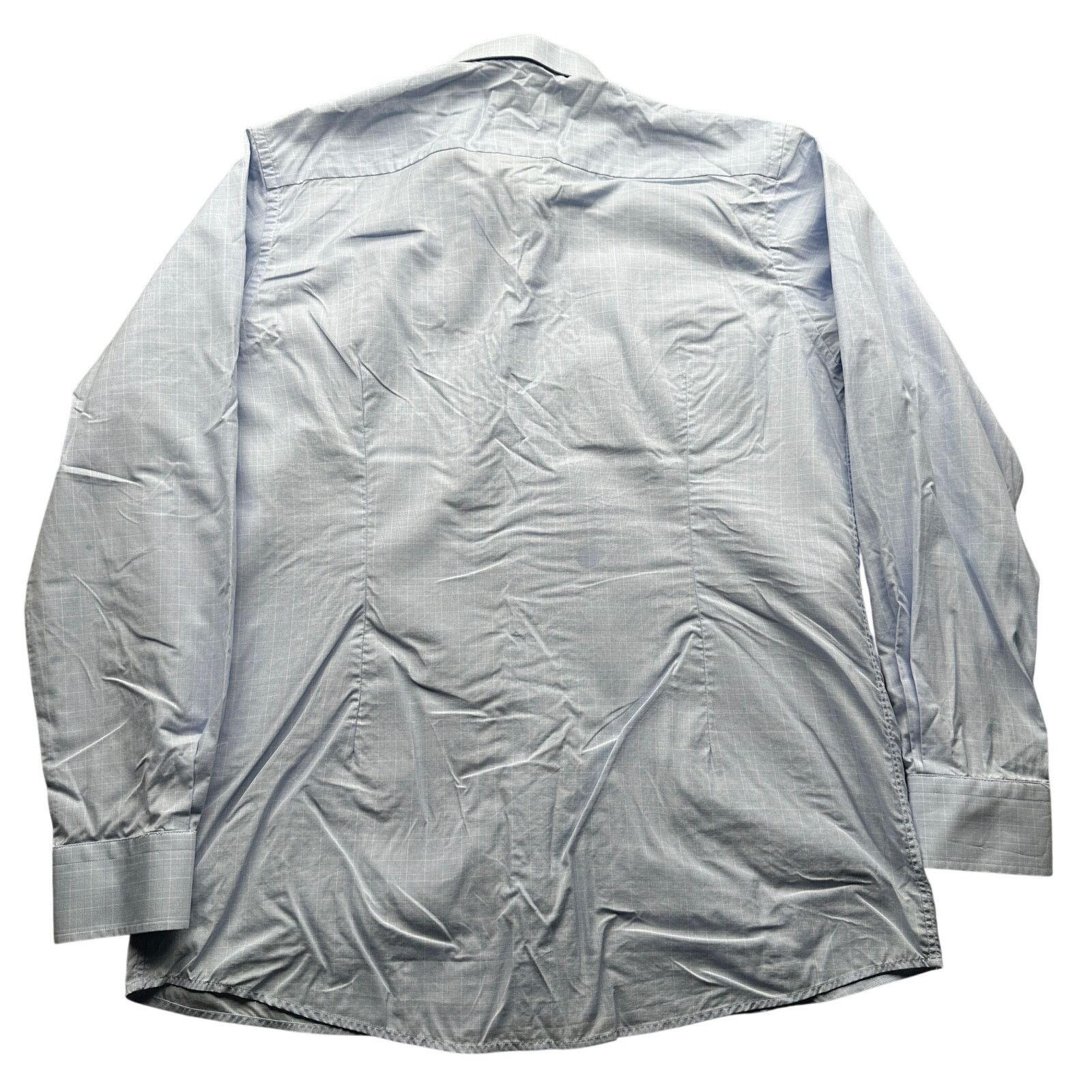 Eton Eton Poplin Graph Plaid 17.5 44 XL Shirt Men Button Up Blue Size US XL / EU 56 / 4 - 2 Thumbnail