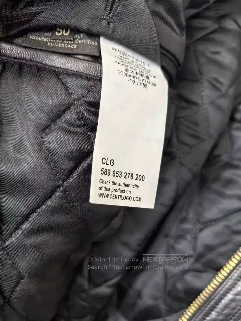 Versace Versace Main line locomotive leather clothestle padded jac Size US M / EU 48-50 / 2 - 7 Thumbnail