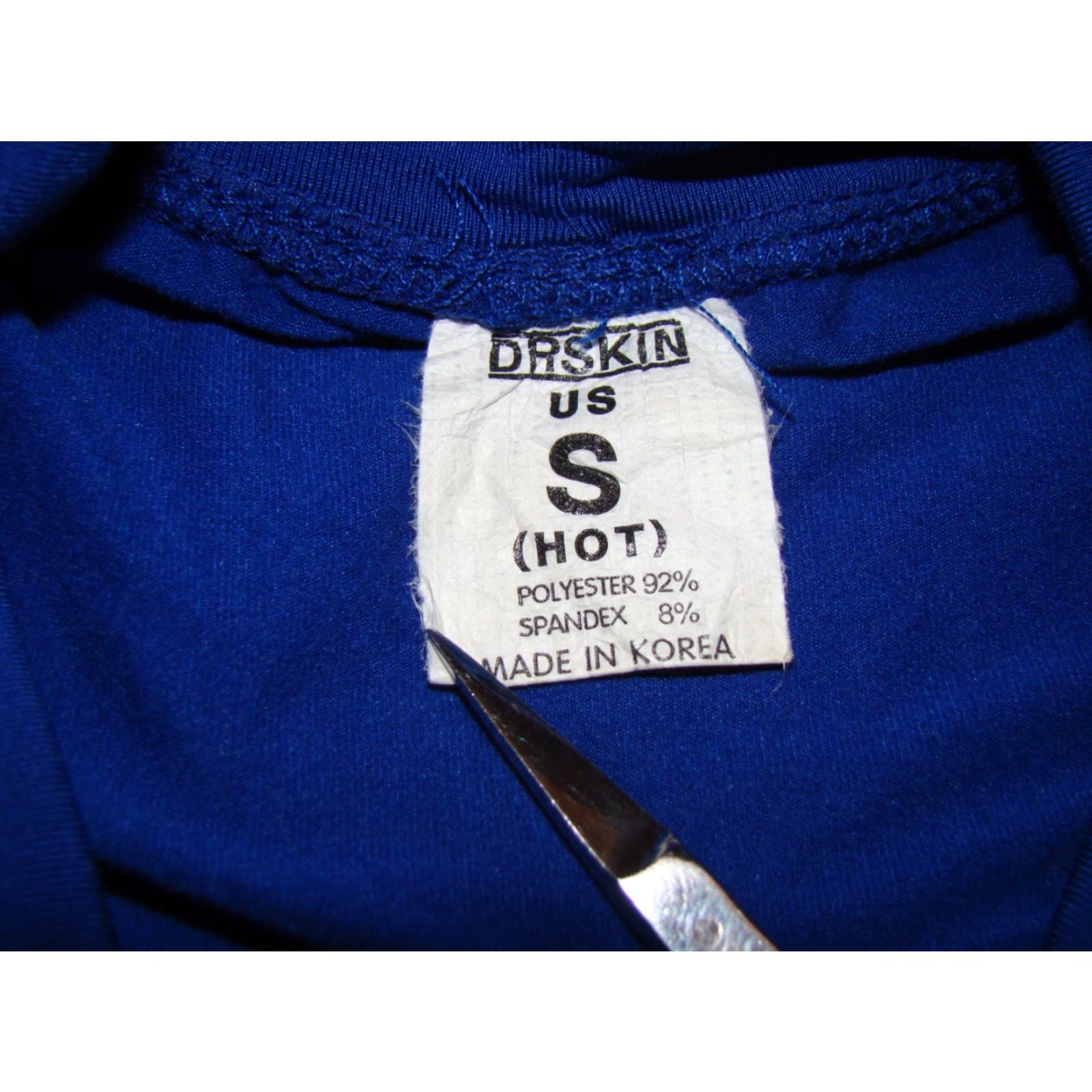 Skin VINTAGE Dr Skin Drskin Mens Compression Mock Neck Long Sleeve Shirt S Blue Regular Mens Size US S / EU 44-46 / 1 - 3 Thumbnail