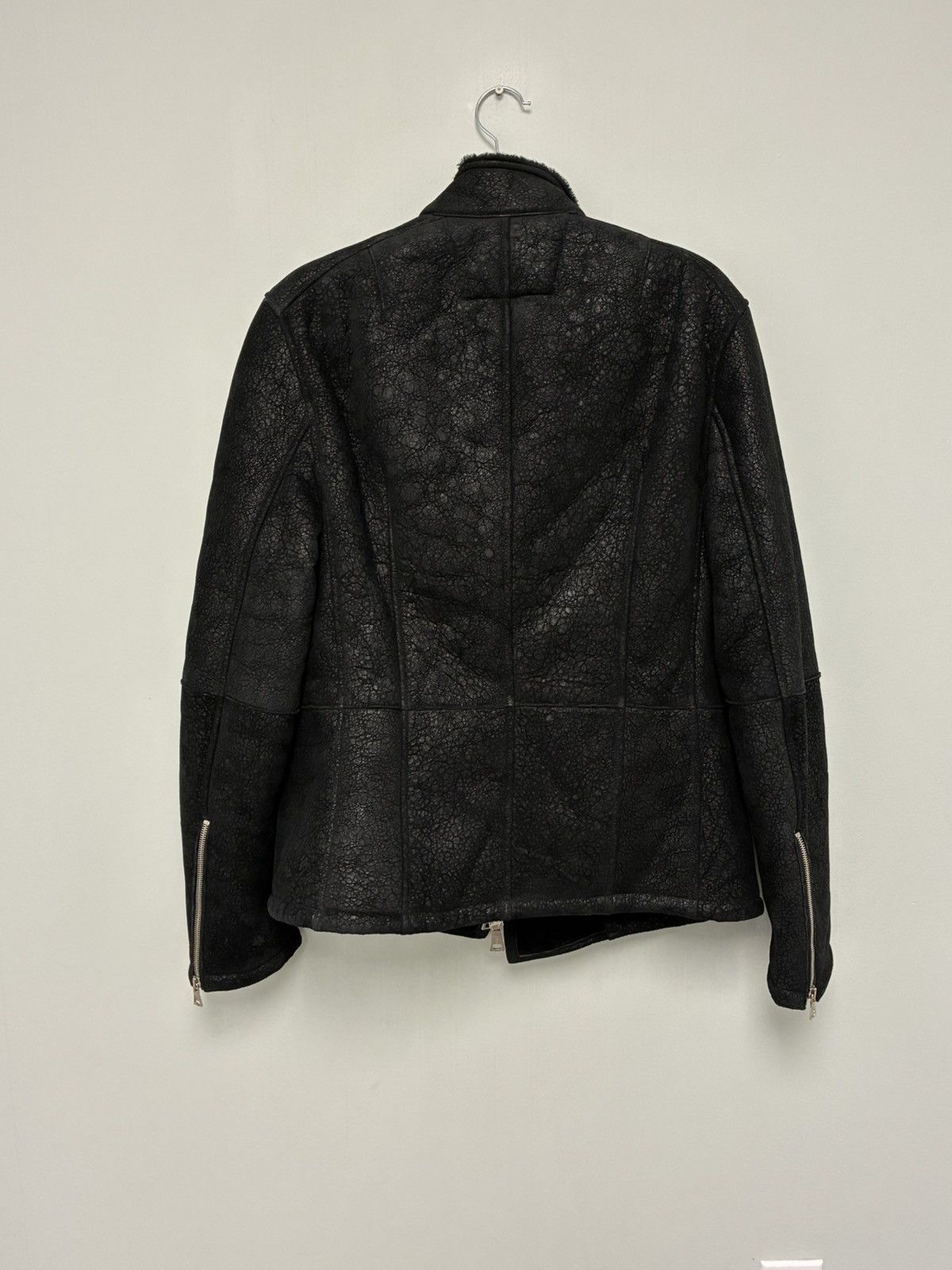 John Varvatos Asymmetrical Biker Shearling Jacket EU 50 USA 40 Size US M / EU 48-50 / 2 - 13 Thumbnail