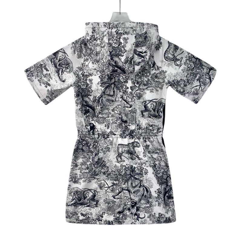 Dior Dior Color-blocked animal jungle print hooded half-zipper Size XS / US 0-2 / IT 36-38 - 2 Thumbnail