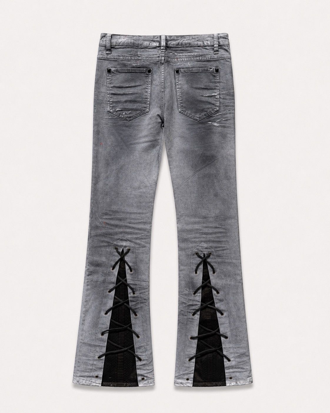 Japanese Brand Kui lace up flare jeans Size US 28 / EU 44 - 2 Thumbnail