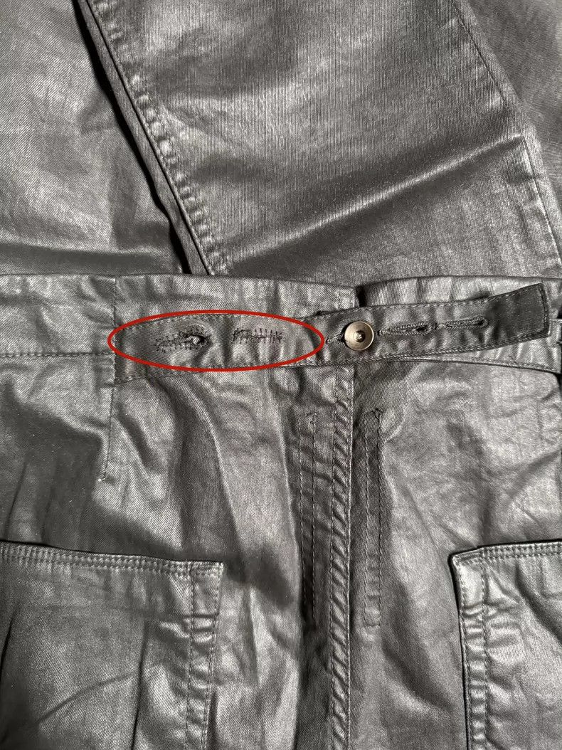 Rick Owens rick owens size m Oblique zip wax face trousers 2502-Nexta Size US 30 / EU 46 - 4 Thumbnail