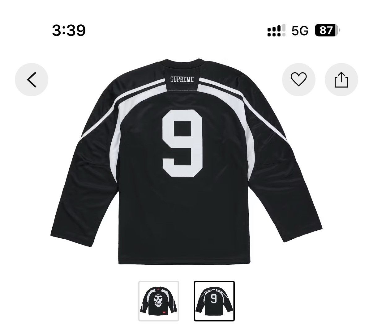Misfits × Supreme Supreme The Misfits Hockey Jersey Size US L / EU 52-54 / 3 - 2 Thumbnail