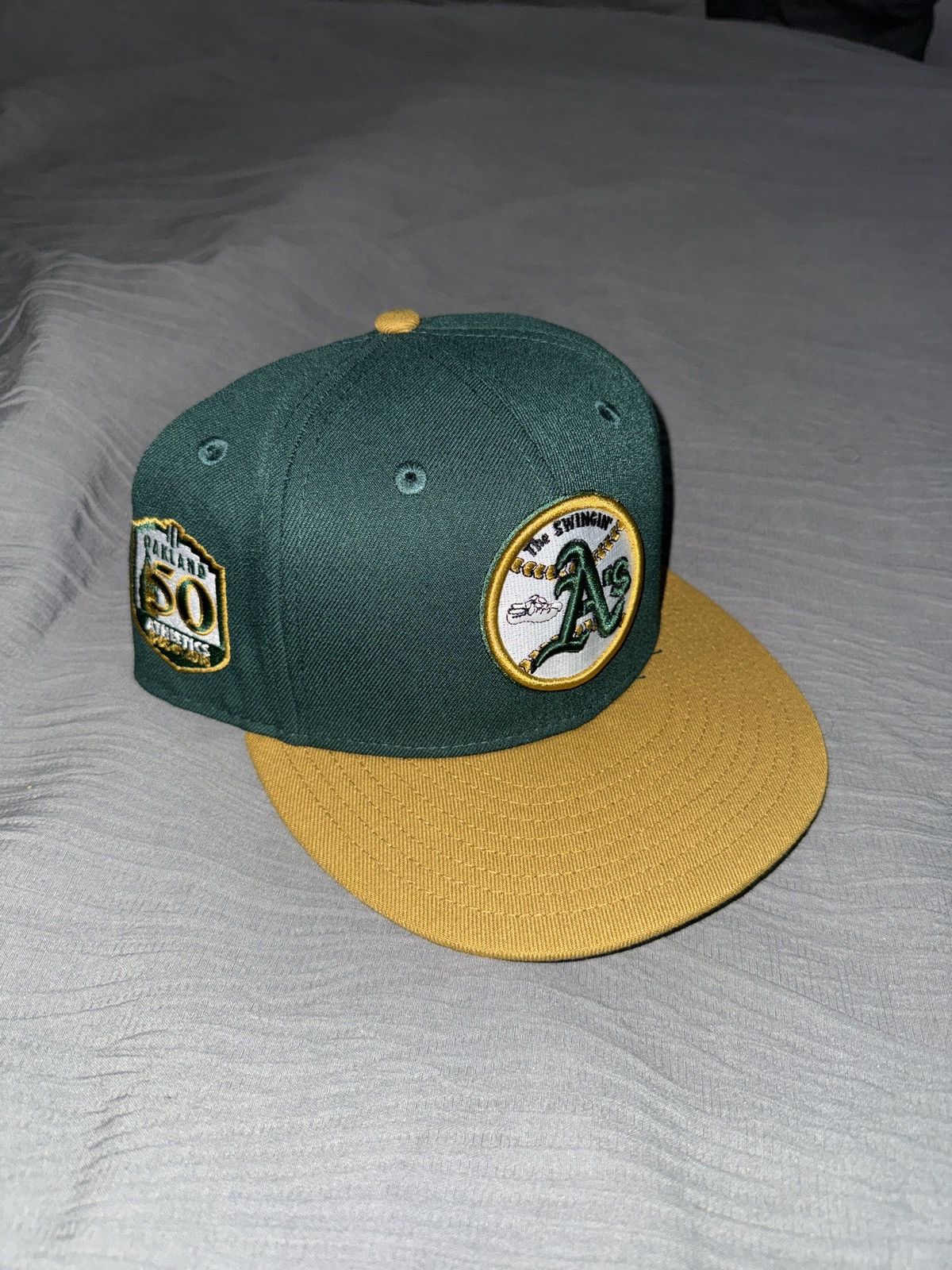 New Era Oakland “The Swinging A’s” fitted Hat 7 3/8 Size ONE SIZE - 1 Thumbnail