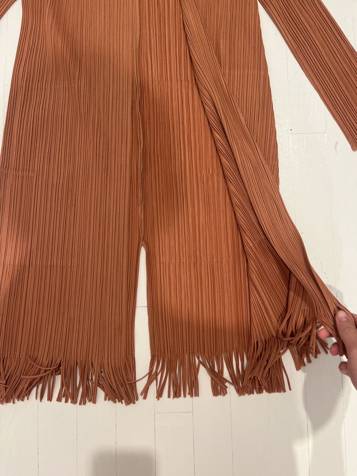 Pleats Please Issey Miyake Pleats Please orange tasseled jacket Size ONE SIZE - 2 Thumbnail