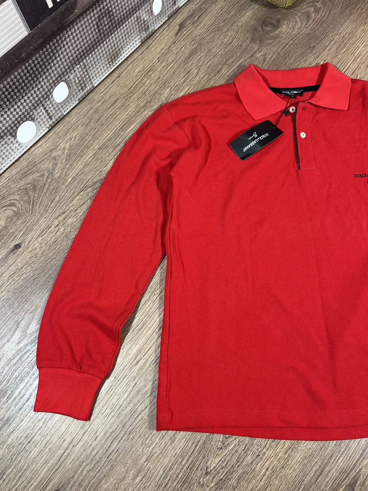 Dolce & Gabbana Dolce & Gabbana Red Polo Long Sleeve Size US L / EU 52-54 / 3 - 2 Thumbnail