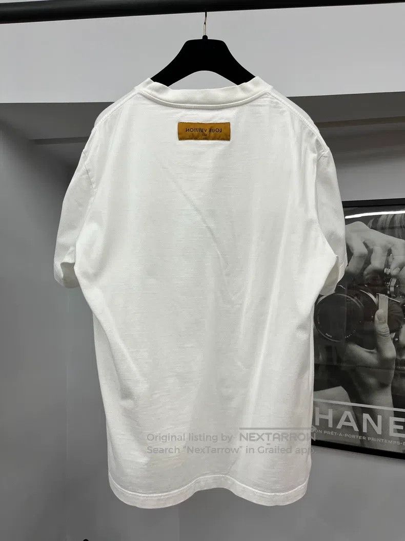 Louis Vuitton Louis Vuitton White printed short-sleeved T-shirt Size US L / EU 52-54 / 3 - 3 Thumbnail