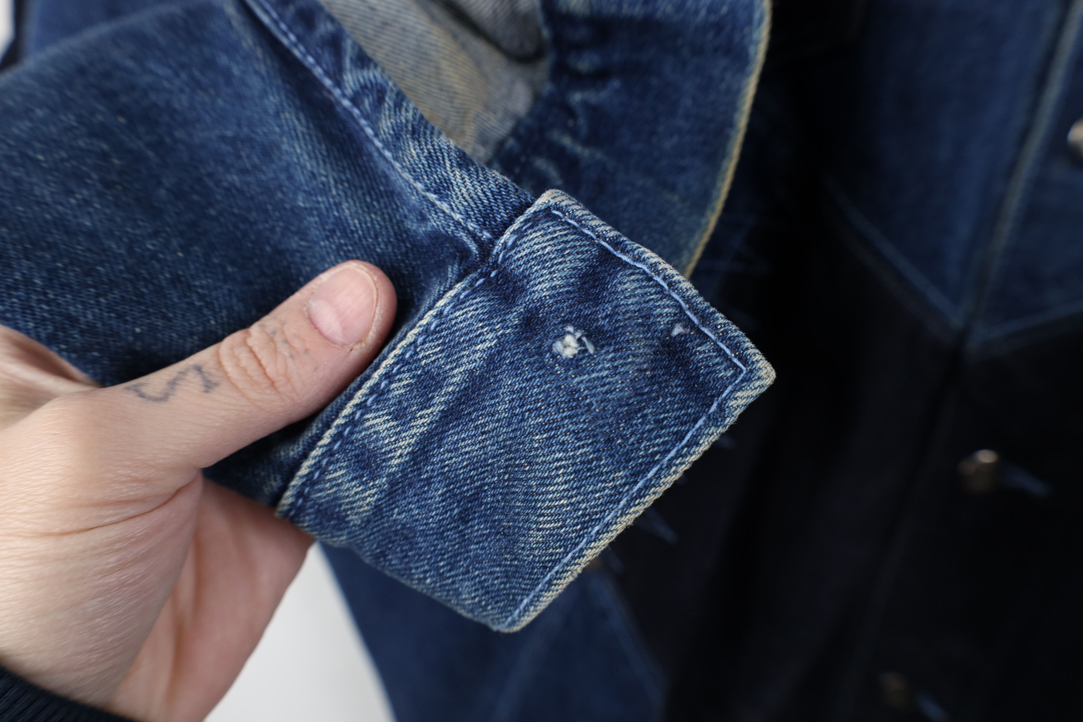 Vintage Vintage 90s Y2K Streetwear Block Baggy Denim Trucker Jacket Size US XXL / EU 58 / 5 - 4 Thumbnail