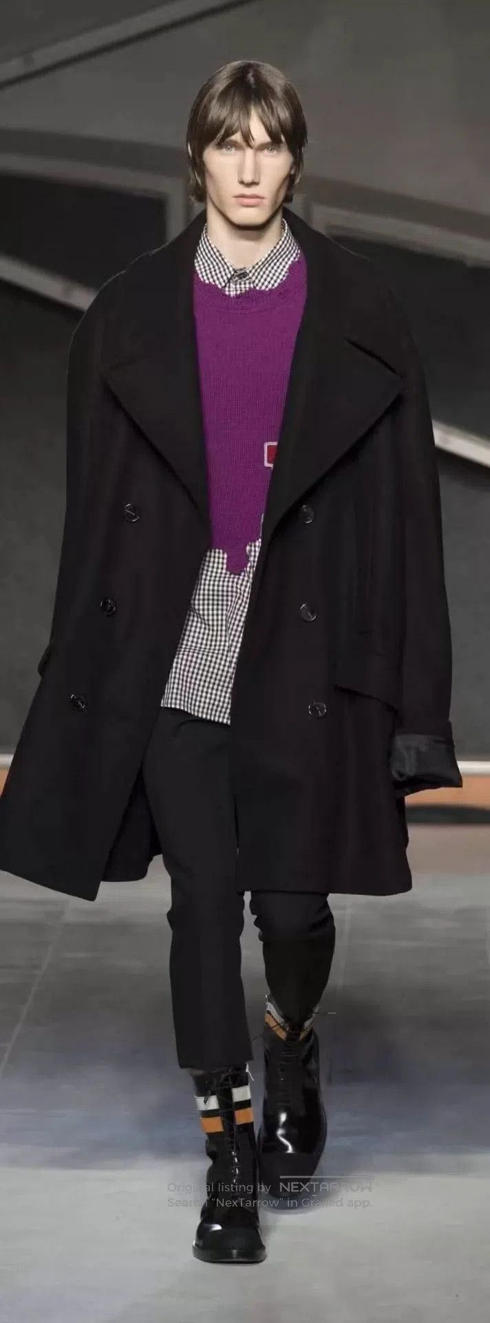 Raf Simons Raf Simons Distressed Purple Knit Sweater . Size US L / EU 52-54 / 3 - 2 Thumbnail