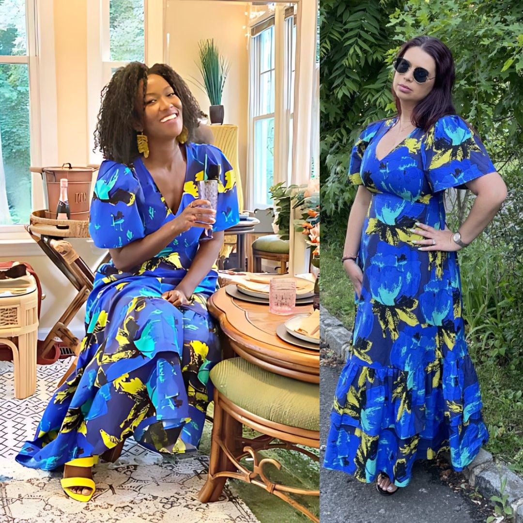 Christopher John Rogers Christopher John Rogers x Target Blue Floral Maxi Dress 8 Grailed