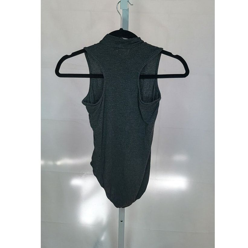 Bar III Gray Sleeveless Top Bodysuit Size XXS Size XXS / US 00 / IT 34 - 2 Thumbnail