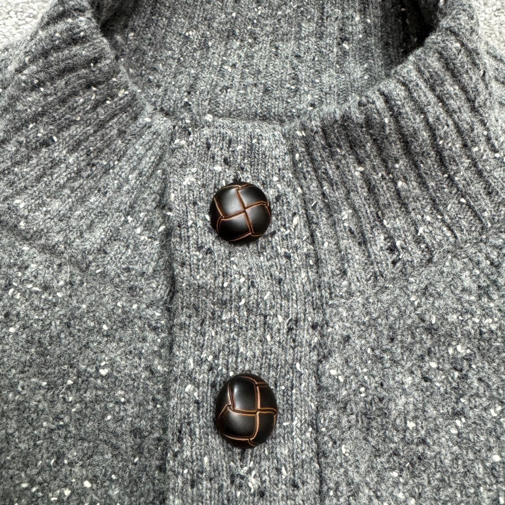 UNTUCKit UNTUCKit Gordonne Button Up Mock Neck Pullover Sweater Mens XXL Gray Lambswool Size US XXL / EU 58 / 5 - 5 Thumbnail
