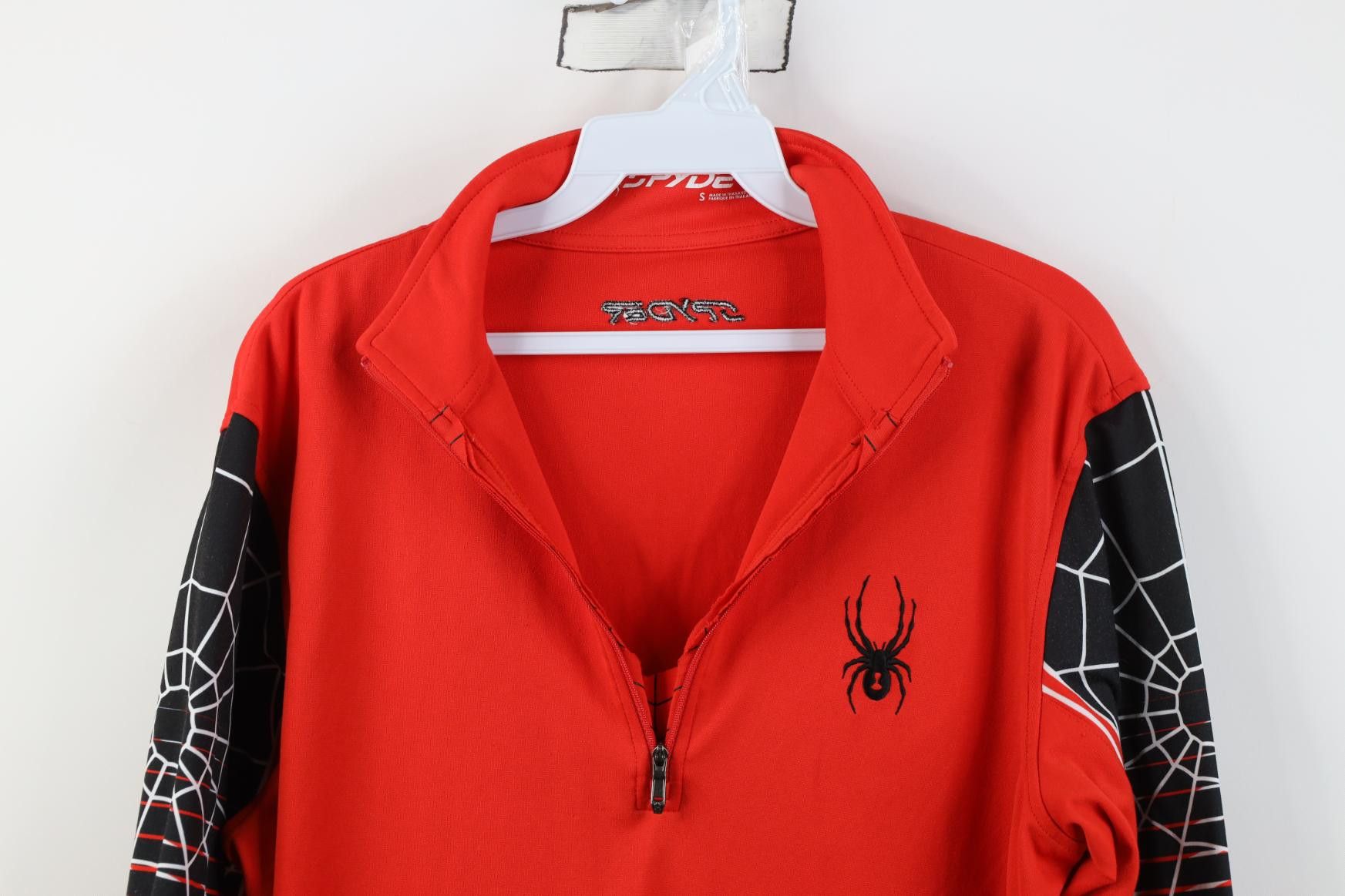 Spyder Spyder Spider Web Big Logo 1/4 Zip Pullover Jacket Top Red Size US S / EU 44-46 / 1 - 2 Thumbnail