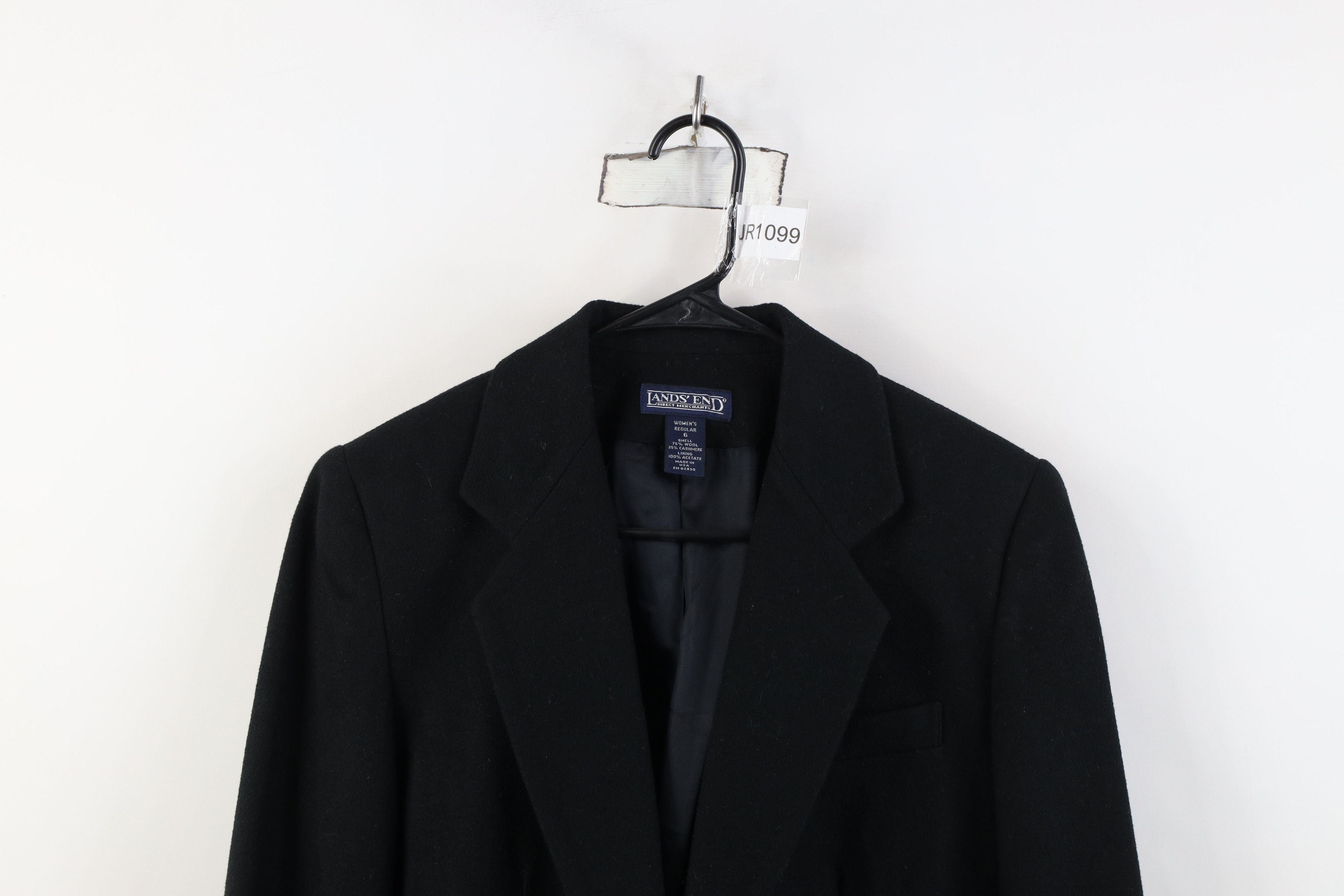 Lands' End Vintage 90s Lands End Suit Coat Blazer Jacket Black USA Size M / US 6-8 / IT 42-44 - 2 Thumbnail