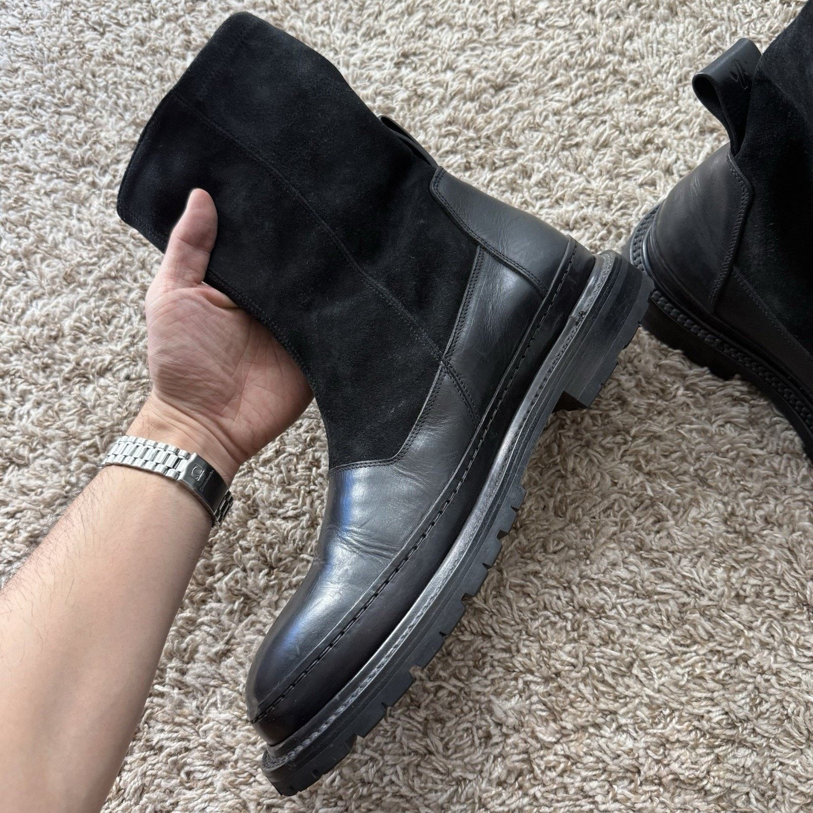 Other Adyar Black Suede Leather Chelsea Boots SSENSE Exclusive Size US 12 / EU 45 - 12 Thumbnail