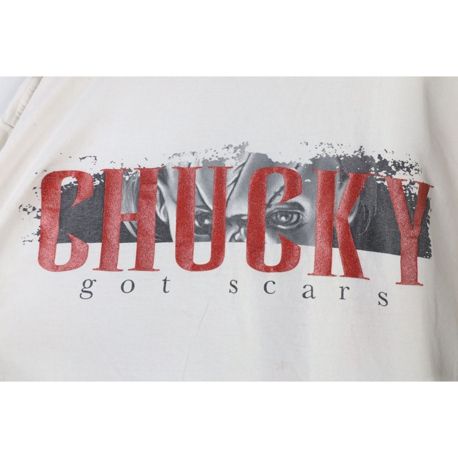 Vintage Vintage 90s Distressed Bride of Chucky Movie T-Shirt Size US XL / EU 56 / 4 - 11 Thumbnail