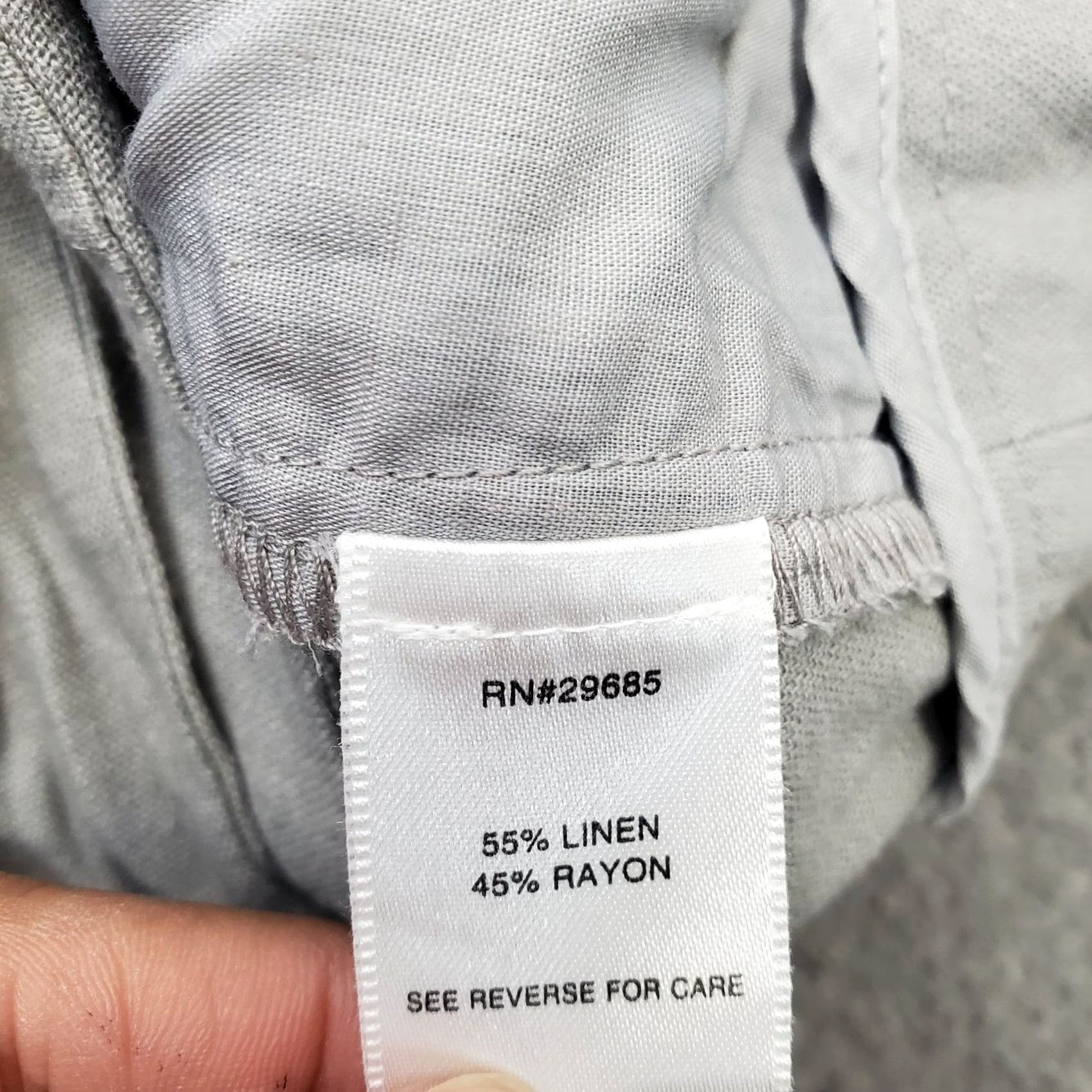 Pendleton Pendleton Womens 18 Gray Linen A-Line Skirt Back Zip Belted Pleated Waist 18.5 inch Short Subtle N/A Size 40" / US 18 - 6 Thumbnail