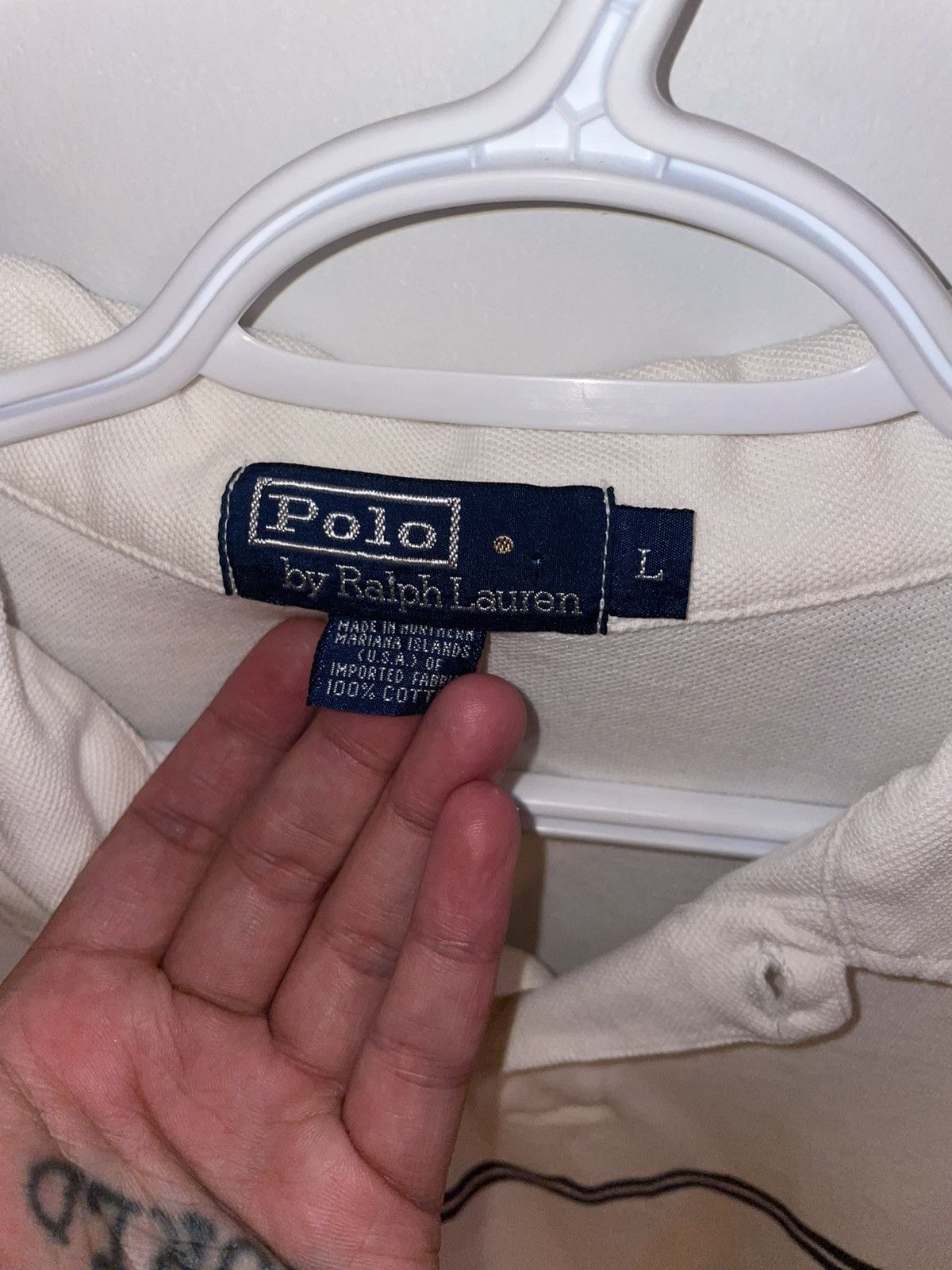 Polo Ralph Lauren Polo Raulph Lauren White Navy Stripe Size US L / EU 52-54 / 3 - 2 Thumbnail