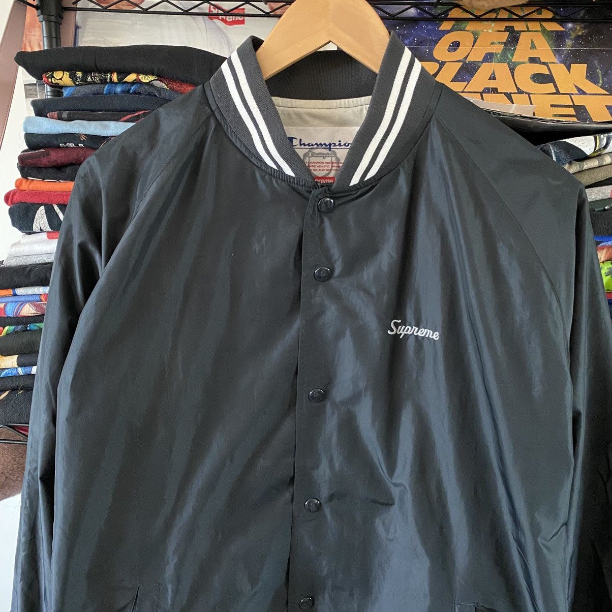Champion × Supreme Supreme Champion Warm Up Jacket Black 2011 Size US M / EU 48-50 / 2 - 2 Thumbnail