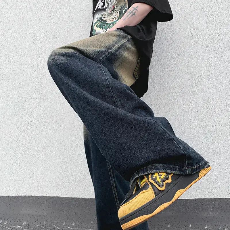 Japanese Brand Retro loose fitting wide leg jeans Size US 32 / EU 48 - 6 Thumbnail