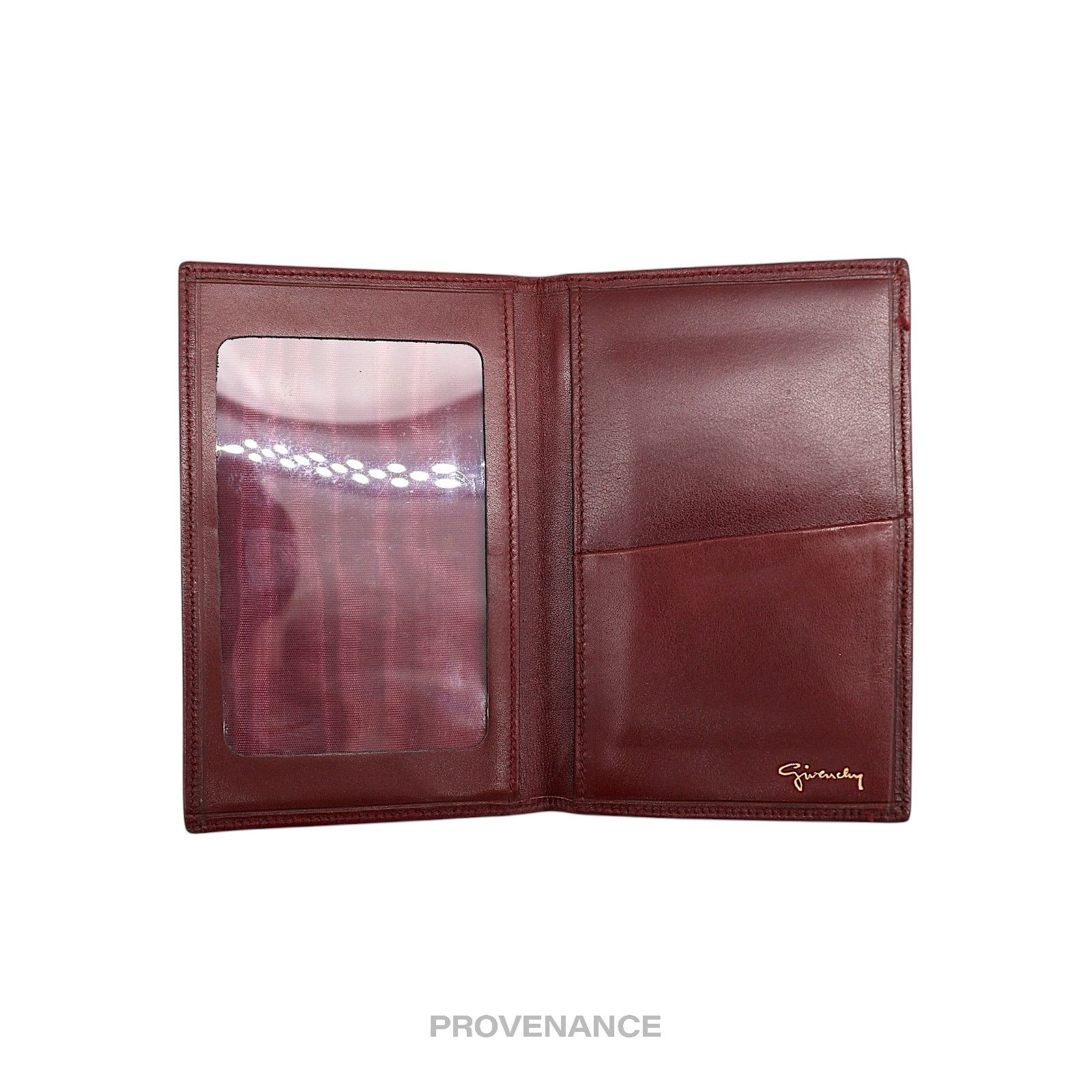 Givenchy 🔴 Givenchy 4G Logo ID Card Wallet - Burgundy Leather Size ONE SIZE - 5 Thumbnail