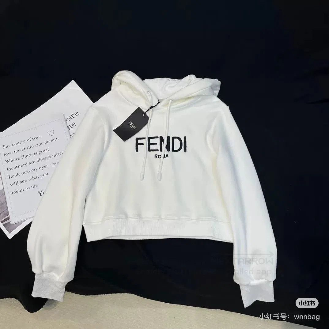 Fendi Fendi Classic Logo White Hoodie. Size S / US 4 / IT 40 - 3 Thumbnail