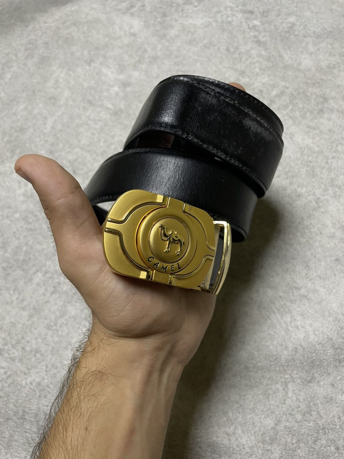 If Six Was Nine Skull IfSixWasNine Camel Time🕰️ Leather BeltArchive Piece Size ONE SIZE - 4 Thumbnail