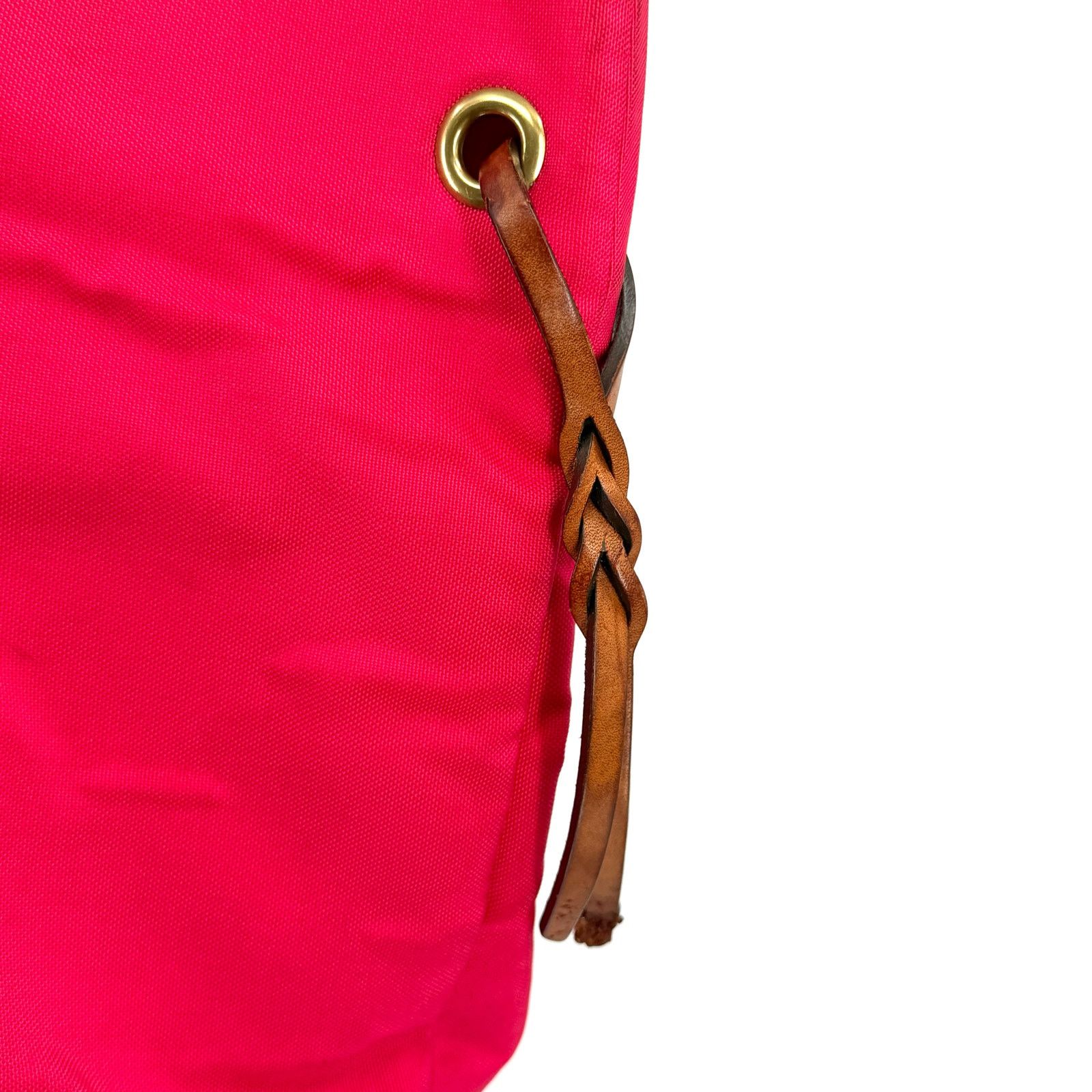 Dooney & Bourke Neon Pink Canvas Shopper Braided Leather Tote Bag Size ONE SIZE - 4 Thumbnail