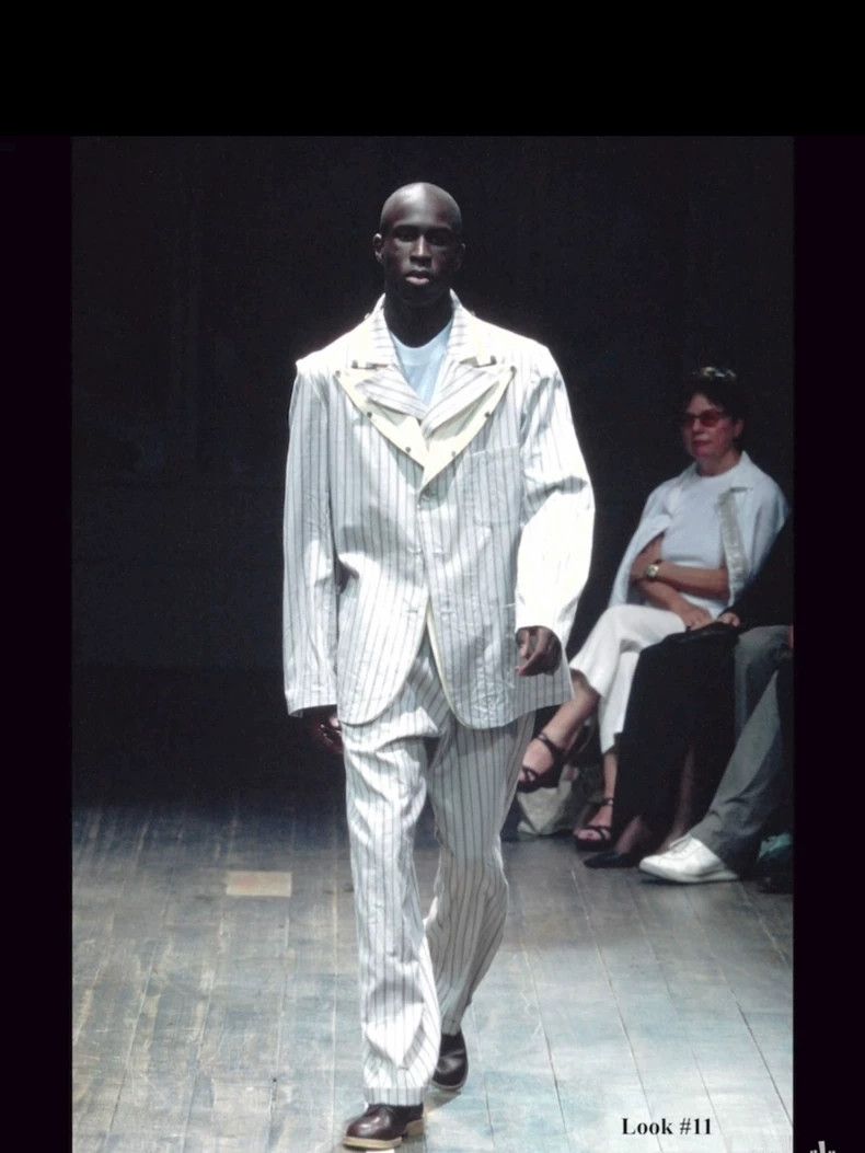 Yohji Yamamoto Yohji Yamamoto size 3 01 SS striped trousers trousers stra Size US 30 / EU 46 - 3 Thumbnail