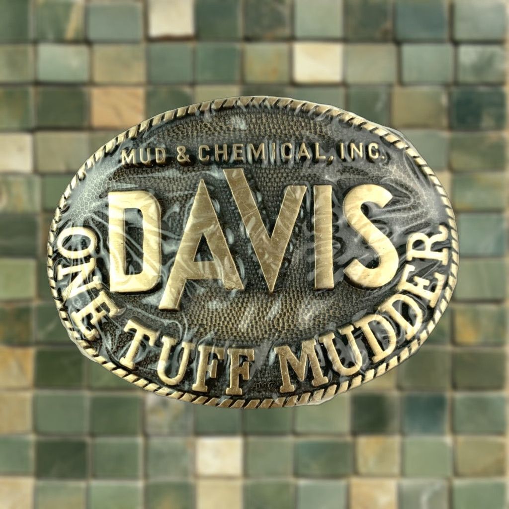 Vintage VINTAGE Award Design Medals Davis Mud & Chemical One Tuff Mudder Brass Belt Buckle AD M New Size ONE SIZE - 1 Thumbnail