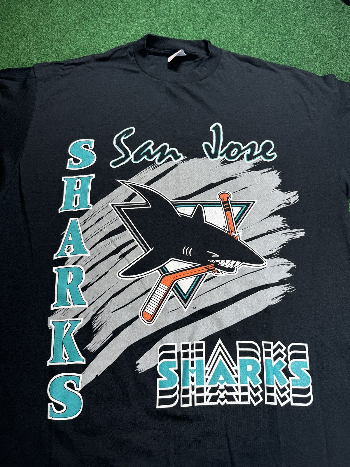 Vintage Vintage 90s San Jose Sharks One Size Fits All Night Shirt Size ONE SIZE - 2 Thumbnail