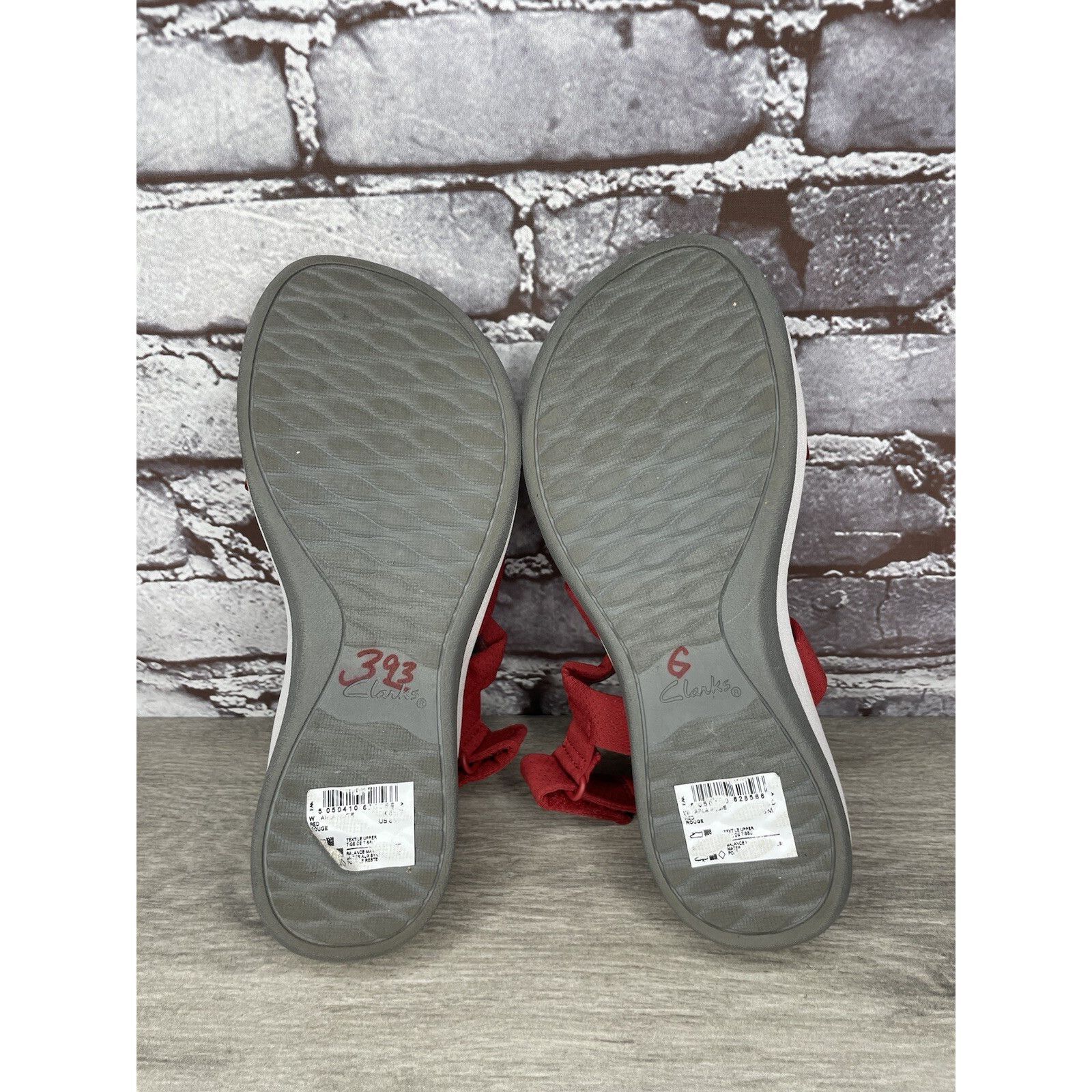 Clarks Clarks Cloud Steppers Red Fabric Strappy Wedge Comfort Sanda Size US 8 / IT 38 - 6 Thumbnail