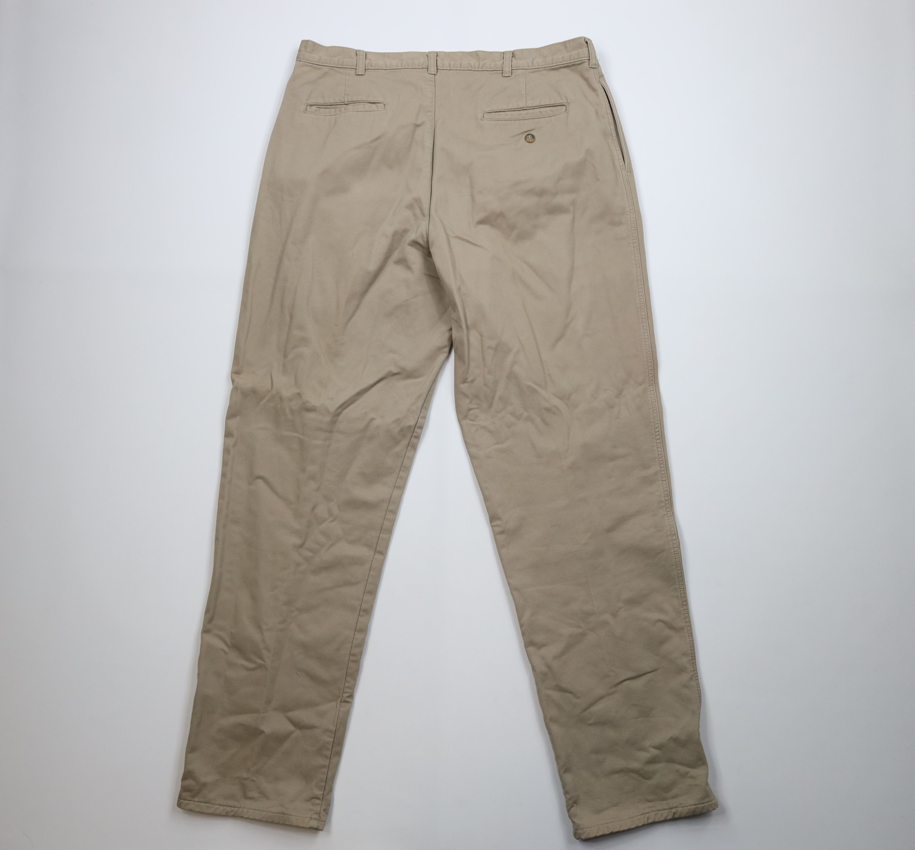 L.L. Bean Vintage 90s LL Bean Flannel Lined Wide Leg Chino Pants USA Size US 38 / EU 54 - 11 Thumbnail