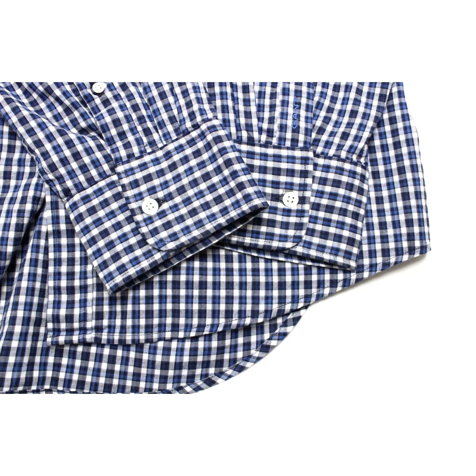 Gant GANT Windblown Oxford Fitted Shirt Men 2XL Plaid Button-Down Logo Blue Size US XXL / EU 58 / 5 - 5 Thumbnail