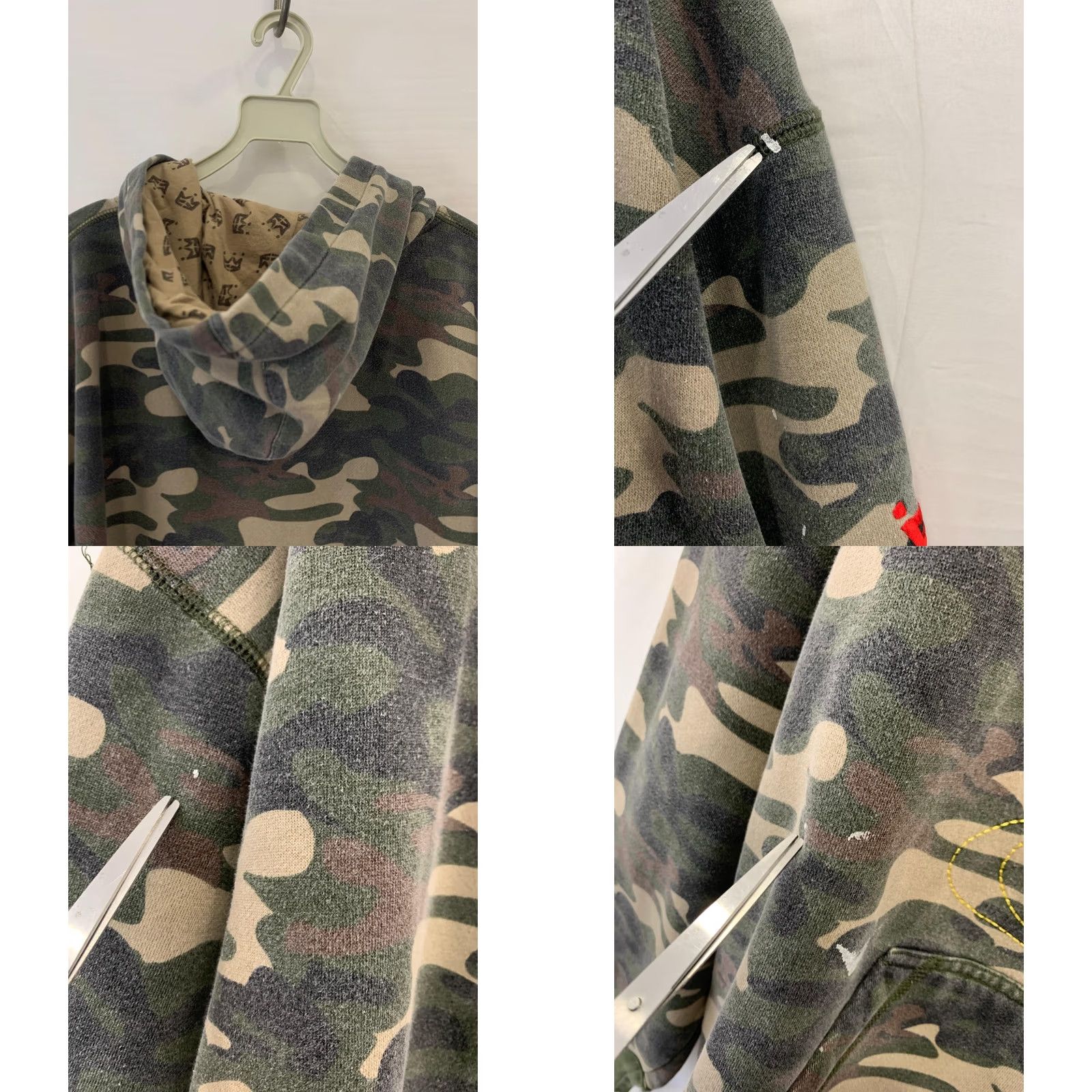 Vintage PNB Nation Skull Graphic Camo Hoodie Men’s XL Streetwear Pullover Army Military #107 Size US XL / EU 56 / 4 - 8 Thumbnail